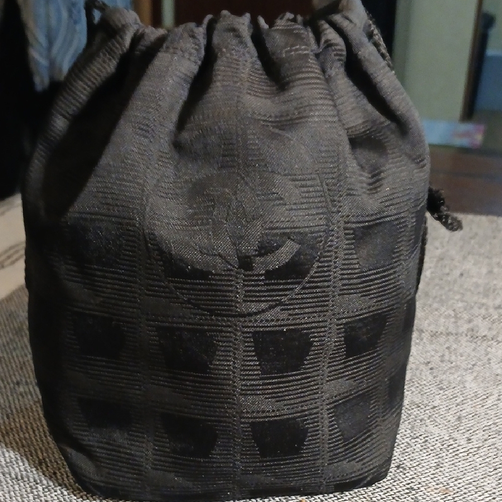 Chanel Black Drawstring Pouch